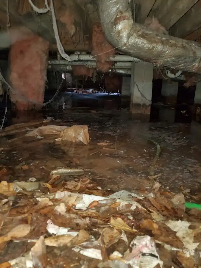 Crawl space flood assessment for Commercial Water Damage Restoration in Hobe Sound